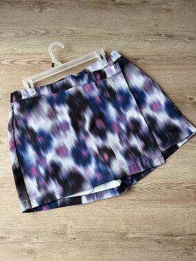NWT Traj3ctory XL Athletic Skort Abstract Purple Print Built-in Shorts